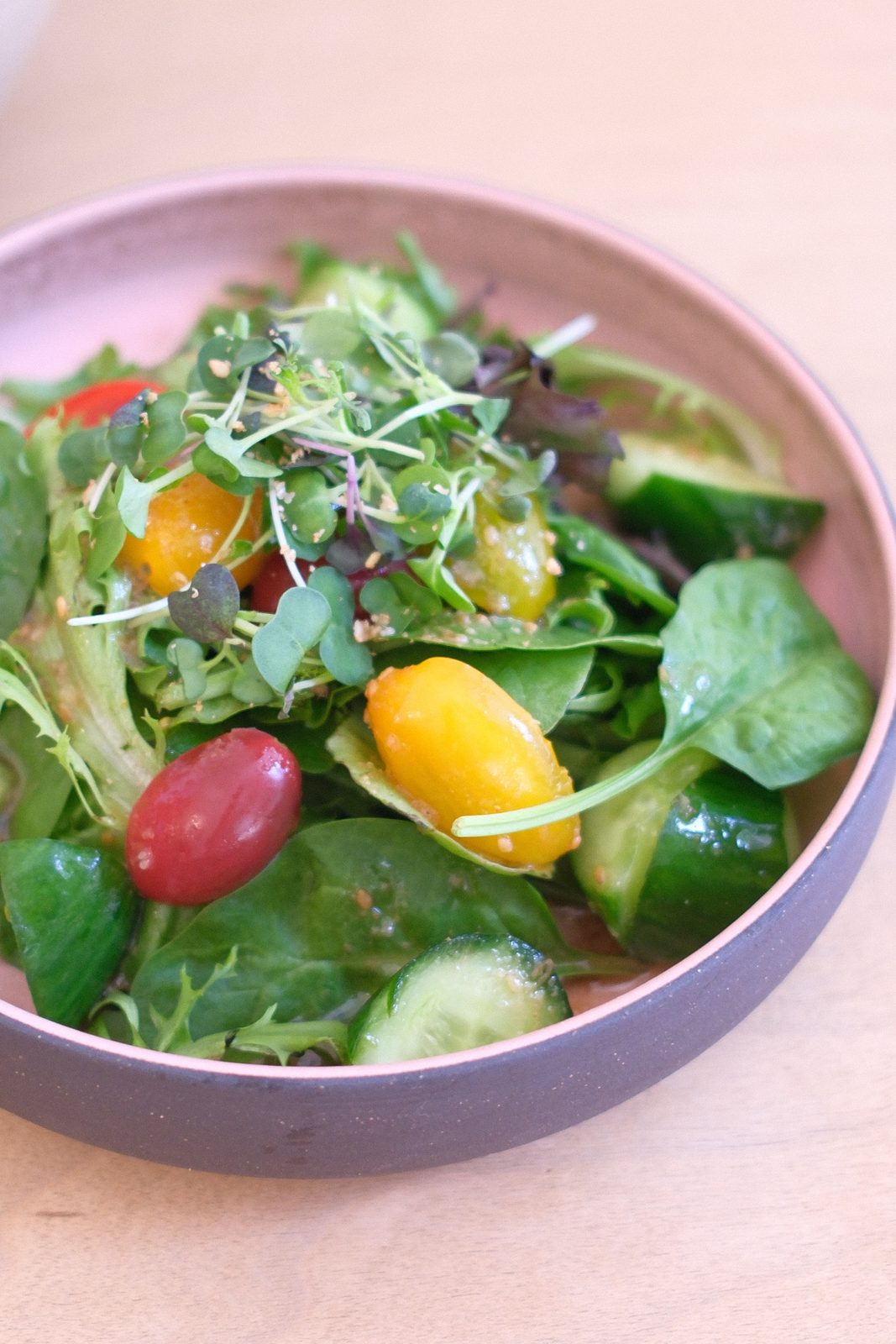 Cucumber and tomato side salad